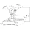 Techly Projektori laetoendi pikendus 130mm hõbedane ICA-PM 2S