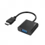 Hama 00200343 videokaabli adapter 0,15 m HDMI Type A (Standard) VGA (D-Sub) Must
