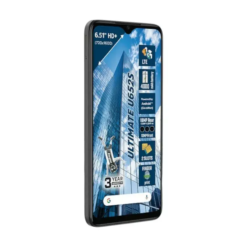 Nutitelefon Energizer U652SEU, 6,51-tolline ekraan, 64 GB mälu, must