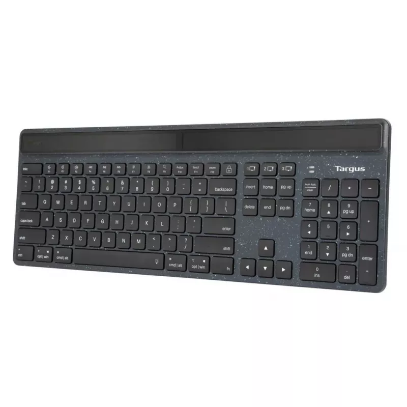 Targus EcoSmart AKB868FR klaviatuur Universaalne Bluetooth AZERTY Prantsuse Must