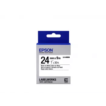 Epson Label Cartridge Standard LK-6WBN Must/Valge 24mm (9m)