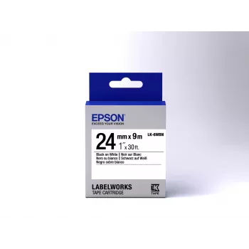Epson Label Cartridge Standard LK-6WBN Must/Valge 24mm (9m)
