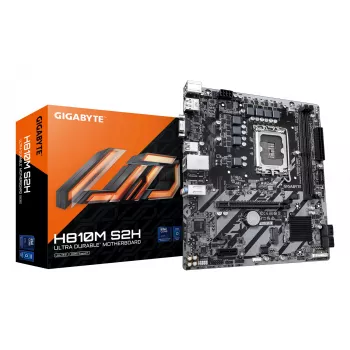 GIGABYTE H810M S2H emaplaat - Intel Core Ultra (seeria 2) protsessoritele, 4+1+2 faasi VRM, kuni 6400 MHz DDR5, 1xPCIe 4.0 M.2, 1GbE LAN, USB 3.2 Gen 1