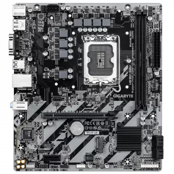 GIGABYTE H810M S2H emaplaat - Intel Core Ultra (seeria 2) protsessoritele, 4+1+2 faasi VRM, kuni 6400 MHz DDR5, 1xPCIe 4.0 M.2, 1GbE LAN, USB 3.2 Gen 1