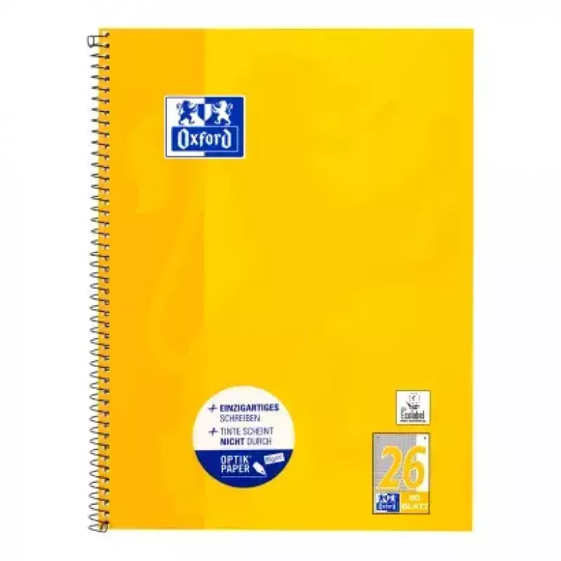 Kirjutusmärkmik Oxford 100050356 A4 80 lehte Kollane