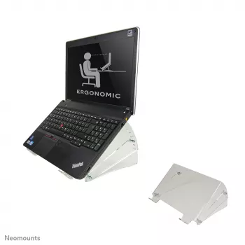 Neomounts NSNOTEBOOK300 sülearvutialus 10-22 tolli - universaalne, Läbipaistev, Plastik, 25,4 cm (10 tolli), 55,9 cm (22 tolli), 15 kg, 136 - 209 mm