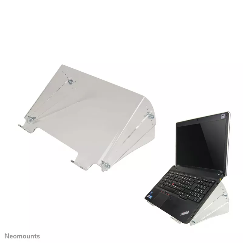 Neomounts NSNOTEBOOK300 sülearvutialus 10-22 tolli - universaalne, Läbipaistev, Plastik, 25,4 cm (10 tolli), 55,9 cm (22 tolli), 15 kg, 136 - 209 mm