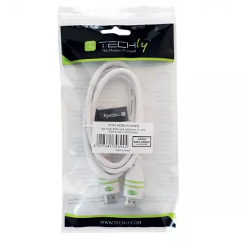 Techly 2m kiire HDMI kaabel Ethernetiga A/A M/M valge ICOC HDMI-4-020WH