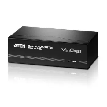 ATEN 2-pordiline VGA-videopoolitaja (450 MHz), VGA, 2x VGA, 2048 x 1536 pikslit, Must, Metallist, QXGA
