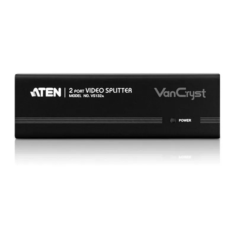 ATEN 2-pordiline VGA-videopoolitaja (450 MHz), VGA, 2x VGA, 2048 x 1536 pikslit, Must, Metallist, QXGA