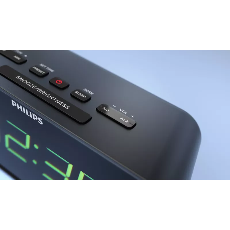 Philips TAR3306/12 äratuskell Digitaalne äratuskell Must