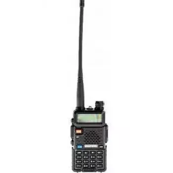 Kaheribaline käsiraadio Baofeng UV-5R HTQ USB-C 5W, 1800 mAh, FM 64–108 MHz, must
