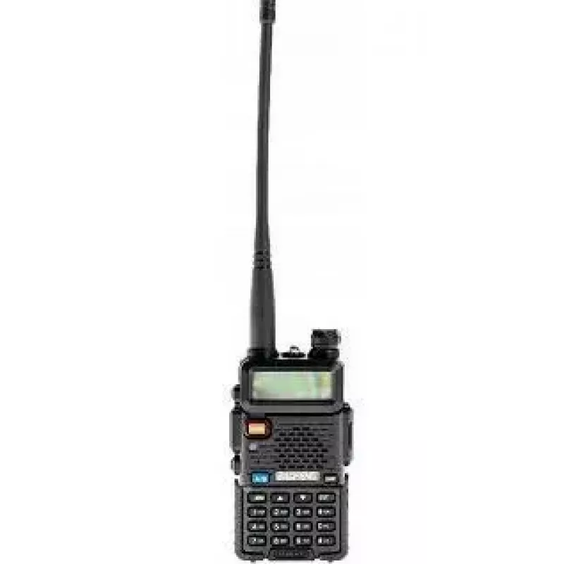Kaheribaline käsiraadio Baofeng UV-5R HTQ USB-C 5W, 1800 mAh, FM 64–108 MHz, must