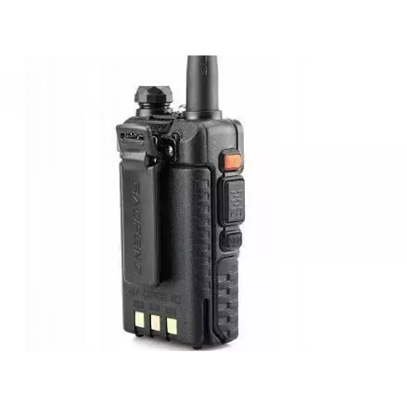 Kaheribaline käsiraadio Baofeng UV-5R HTQ USB-C 5W, 1800 mAh, FM 64–108 MHz, must