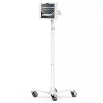 Veereva käru korpus iPad Pro 13 tolli jaoks — ram mount Apex Rise Freedom Extended, valge, sobib M4 ja M5, sisaldab 4 võtit