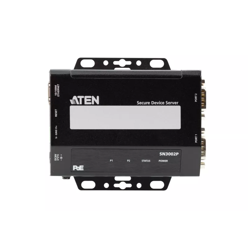 ATEN 2-pordiline RS-232 turvaline seadmeserver PoE-ga