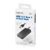 LogiLink USB 3.2 Gen1 4-pordiline jaotur must 5000 Mbit/s ABS