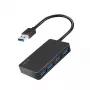 LogiLink USB 3.2 Gen1 4-pordiline jaotur must 5000 Mbit/s ABS