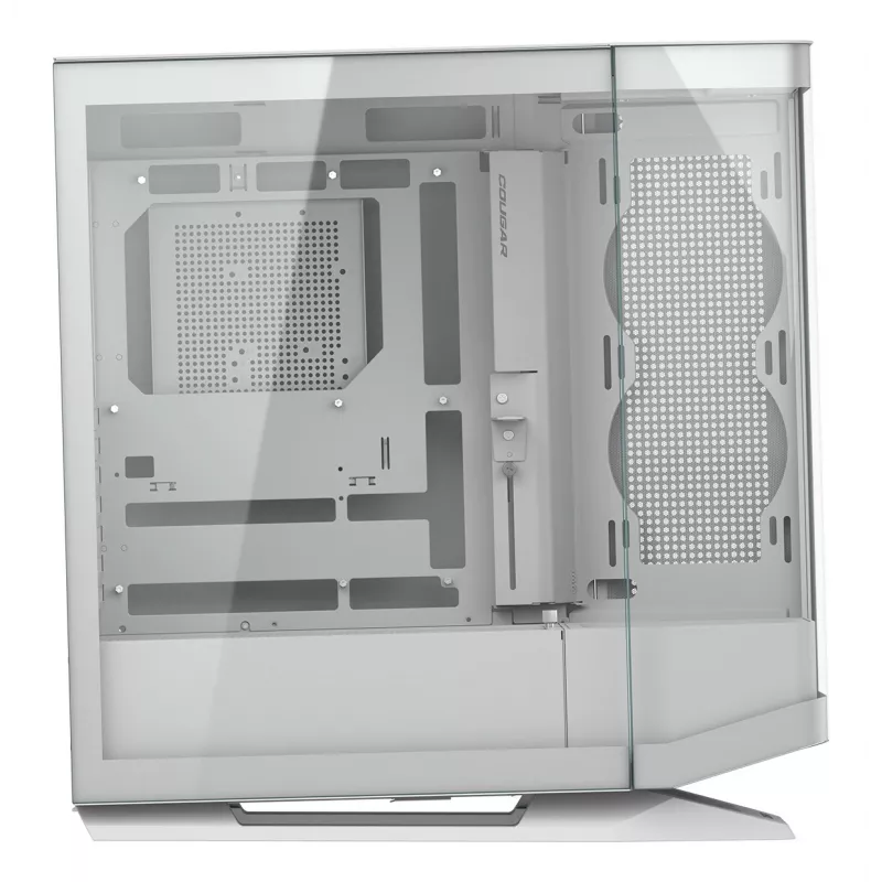 PC Midi Tower korpus Cougar FV270 — Valge, toetab ATX/EATX/Micro-ITX, 2×3.5 tolli + 2×2.5 tolli, 120/140 mm ventilaatorid