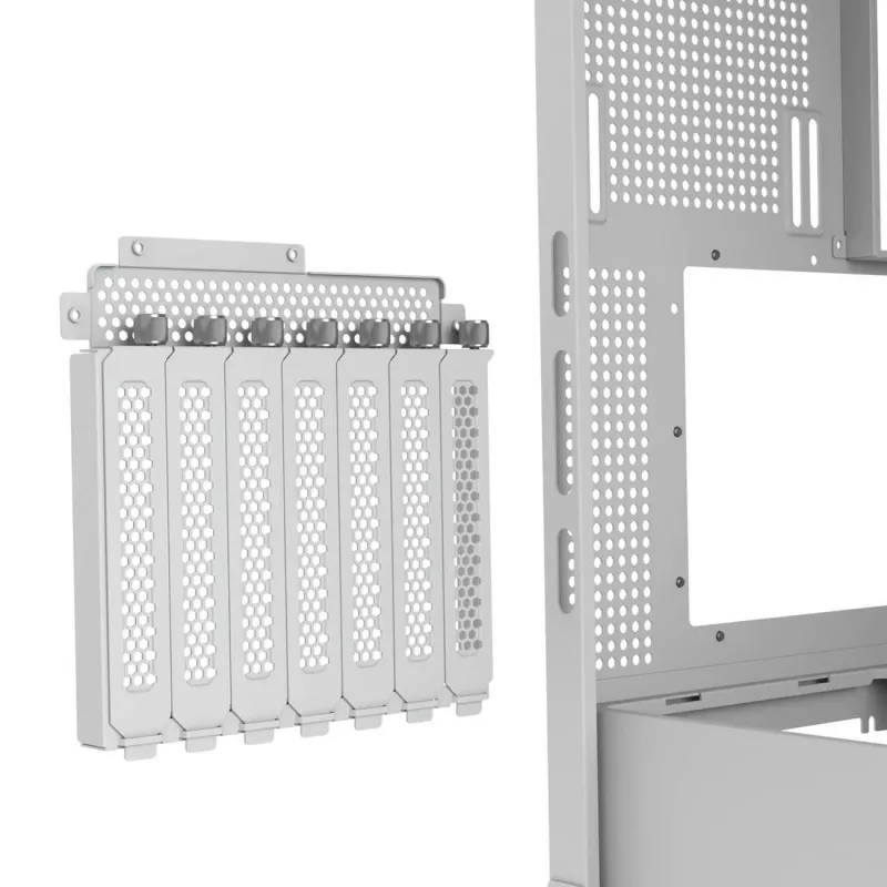 PC Midi Tower korpus Cougar FV270 — Valge, toetab ATX/EATX/Micro-ITX, 2×3.5 tolli + 2×2.5 tolli, 120/140 mm ventilaatorid