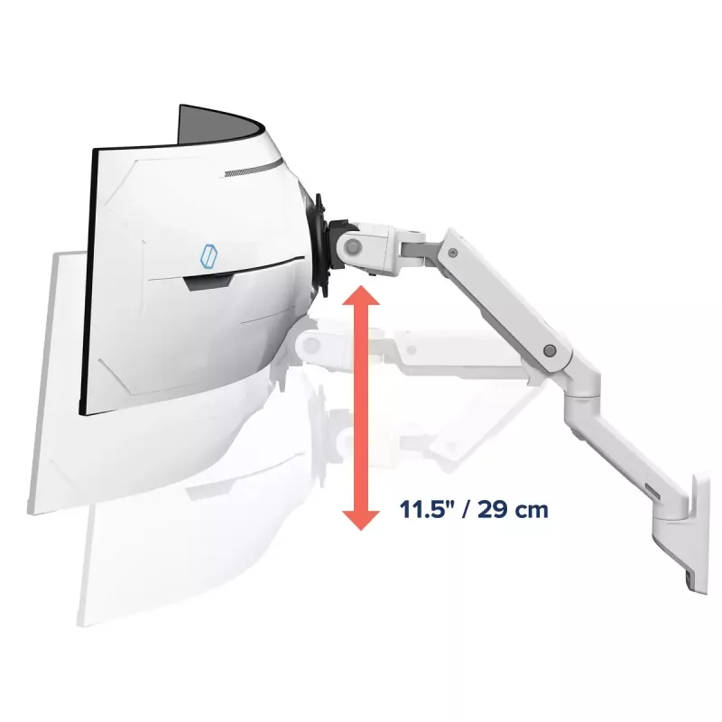 Ergotron HX seeria HX KÄEPIDE VÄGA RASKEKOORMUSEGA PIVOT SEINAVALGE 1000R 57-tollistele KUVERITELE
