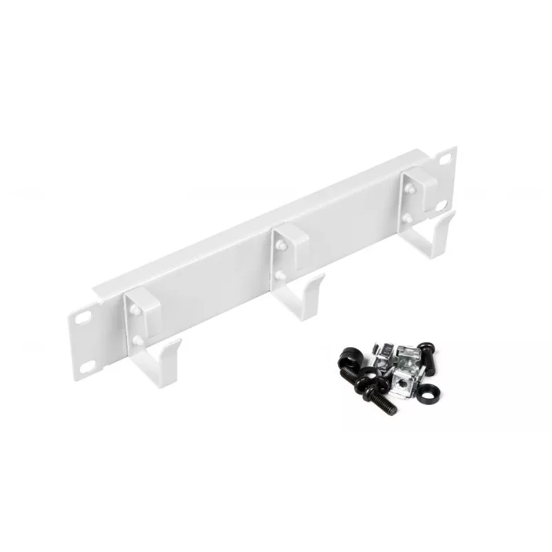Kaablirõngas EQUIP EZMR-10-G 19-tollisele riiulile, metallkorpus, valge