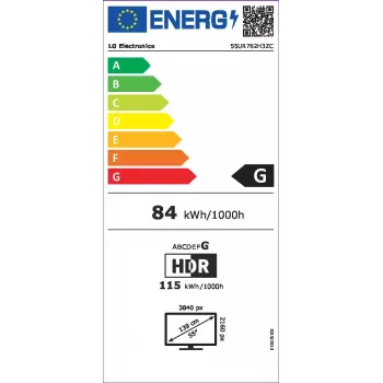 LG 55UR762H3ZC hotelliteler 139,7 cm (55 tolli) 4K Ultra HD 400 cd/m² Smart TV must 10 W