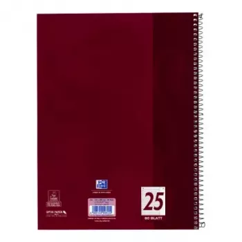 Kirjutusmärkmik Oxford 100050355 A4 80 lehte Bordeaux