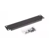 Blank paneel EQUIP EZBP-10-B — metallist, must, 1U, 123 g