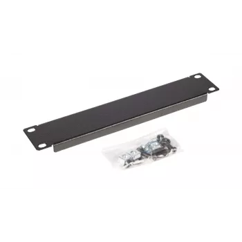 Blank paneel EQUIP EZBP-10-B — metallist, must, 1U, 123 g