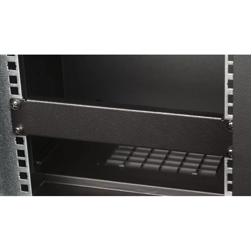 Blank paneel EQUIP EZBP-10-B — metallist, must, 1U, 123 g