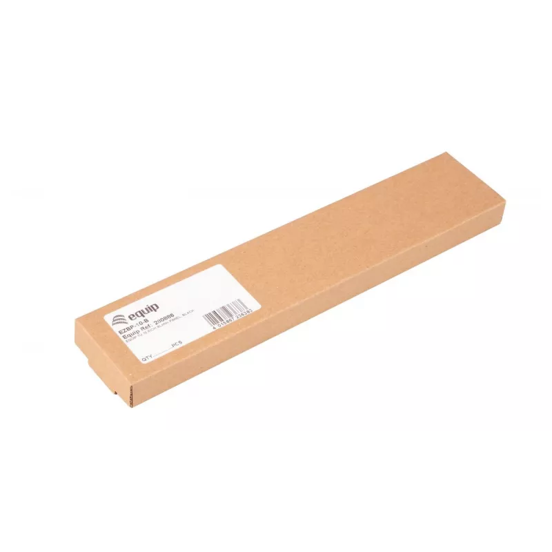 Blank paneel EQUIP EZBP-10-B — metallist, must, 1U, 123 g