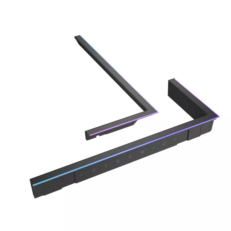 RGB-valgustuse täienduskomplekt ASUS TUF GAMING GT502 Horizon — ARGB 3 kontaktiga, 5 V, 1,44 A, magnetkinnitus, ühildub Midi Toweriga, must