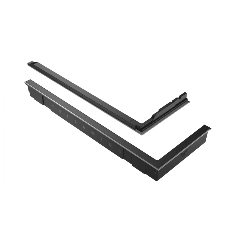 RGB-valgustuse täienduskomplekt ASUS TUF GAMING GT502 Horizon — ARGB 3 kontaktiga, 5 V, 1,44 A, magnetkinnitus, ühildub Midi Toweriga, must