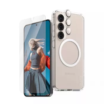 PanzerGlass ® | CARE by ® Flagship 3-in-1 komplekt Samsung Galaxy S25