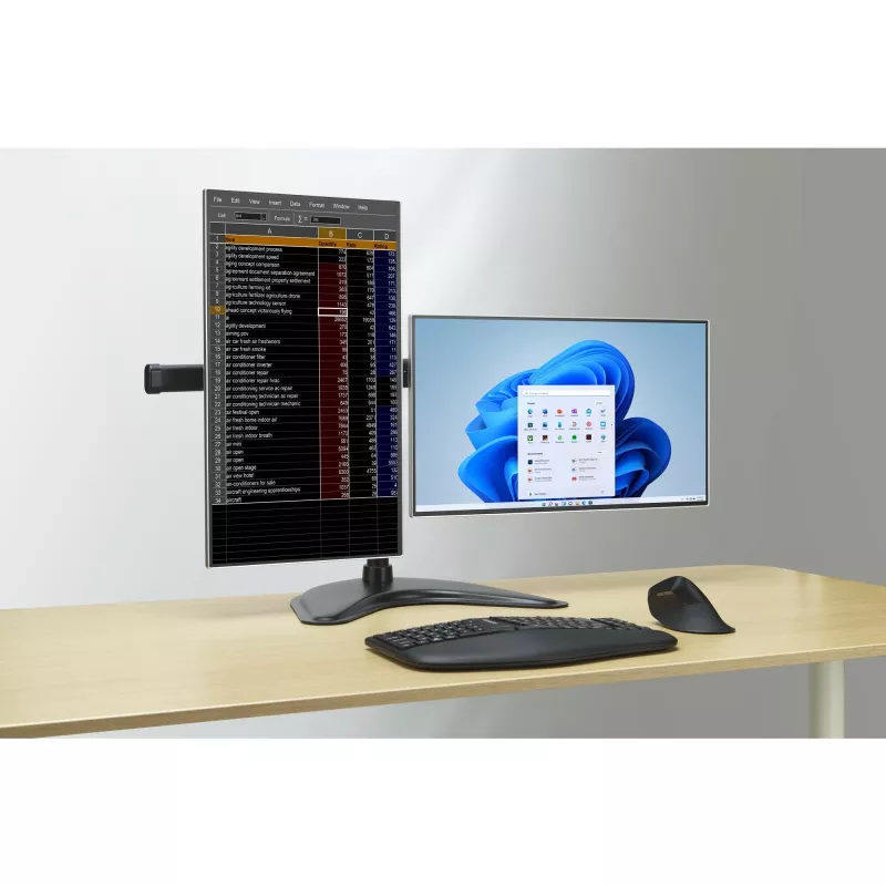Kensington SmartFit Ergo vabaltseisev topeltmonitori alus, vabaltseisev, 20 kg, 68,6 cm (27 tolli), 100 x 100 mm, kõrguse reguleerimine, must
