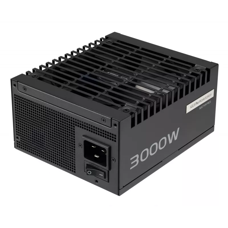 Toiteplokk ASUS Pro WS 3000 W ATX 3.1 80 PLUS Platinum täismodulaarne, 20+4 kontakti, 4×16-kontaktiline PCIe, 12×SATA, must
