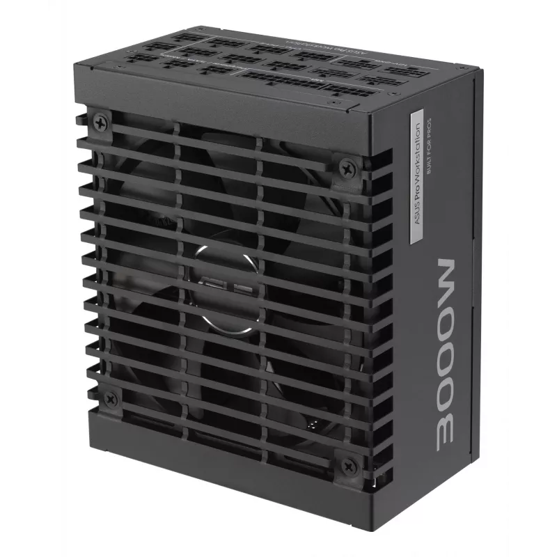 Toiteplokk ASUS Pro WS 3000 W ATX 3.1 80 PLUS Platinum täismodulaarne, 20+4 kontakti, 4×16-kontaktiline PCIe, 12×SATA, must