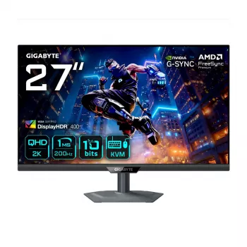 GIGABYTE M27Q2 QD 27 inch QHD mängumonitor - 2560 x 1440, 200Hz, 1ms, 350 cd/m², FreeSync Premium, Display HDR400, HDMI 2.0, Displayport 1.4