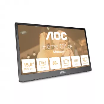 AOC 16T3EA kaasaskantav teler/monitor Must 39,6 cm (15,6 tolli) 1920 x 1080 pikslit