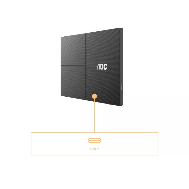 AOC 16T3EA kaasaskantav teler/monitor Must 39,6 cm (15,6 tolli) 1920 x 1080 pikslit