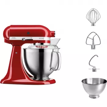 Köögikombain KITCHENAID Artisan 5KSM185PS, 4,8 L roostevabast terasest kauss, 300 W, 10 kiirust, punane