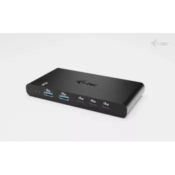 KVM-dokkimisjaam i-tec 2 hostile, HDMI, USB-C hostiliides, PD 2×100 W, 4K@60 Hz, 2×USB-A