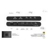 KVM-dokkimisjaam i-tec 2 hostile, HDMI, USB-C hostiliides, PD 2×100 W, 4K@60 Hz, 2×USB-A