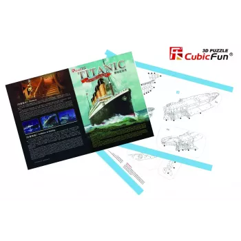 3D pusle Cubicfun Titanic Big T4011H — 1024 tükki, mõõtkavas mudellaev