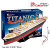 3D pusle Cubicfun Titanic Big T4011H — 1024 tükki, mõõtkavas mudellaev