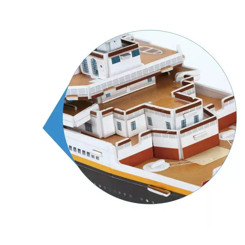 3D pusle Cubicfun Titanic Big T4011H — 1024 tükki, mõõtkavas mudellaev