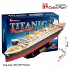 3D pusle Cubicfun Titanic Big T4011H — 1024 tükki, mõõtkavas mudellaev