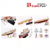 3D pusle Cubicfun Titanic Big T4011H — 1024 tükki, mõõtkavas mudellaev