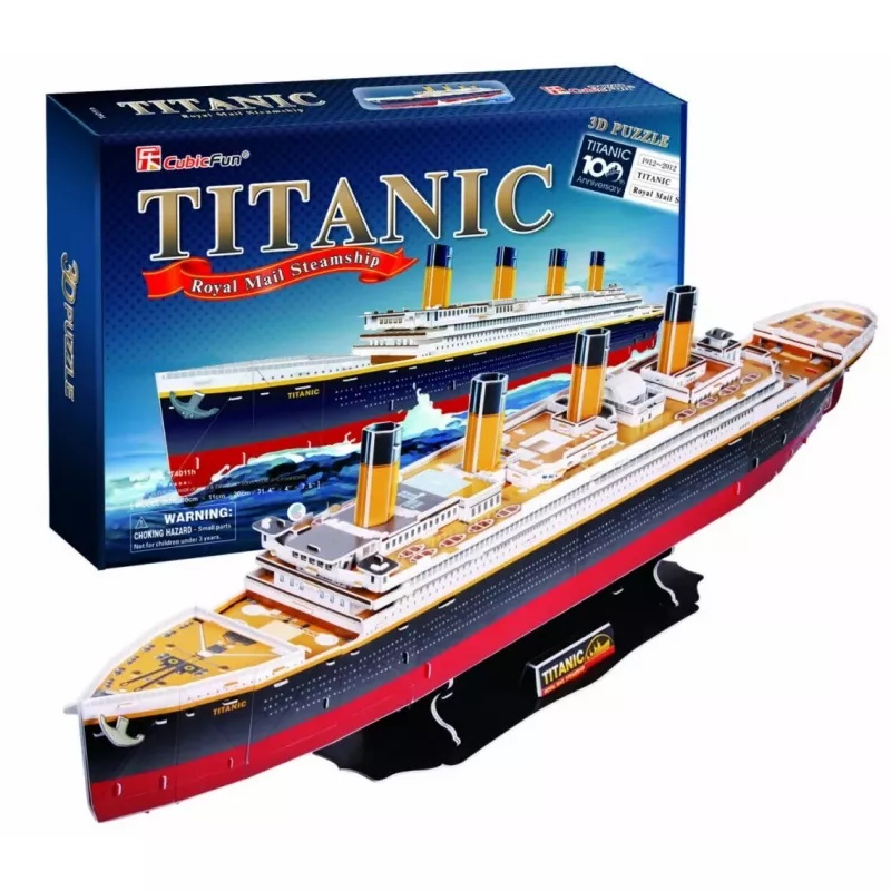 3D pusle Cubicfun Titanic Big T4011H — 1024 tükki, mõõtkavas mudellaev